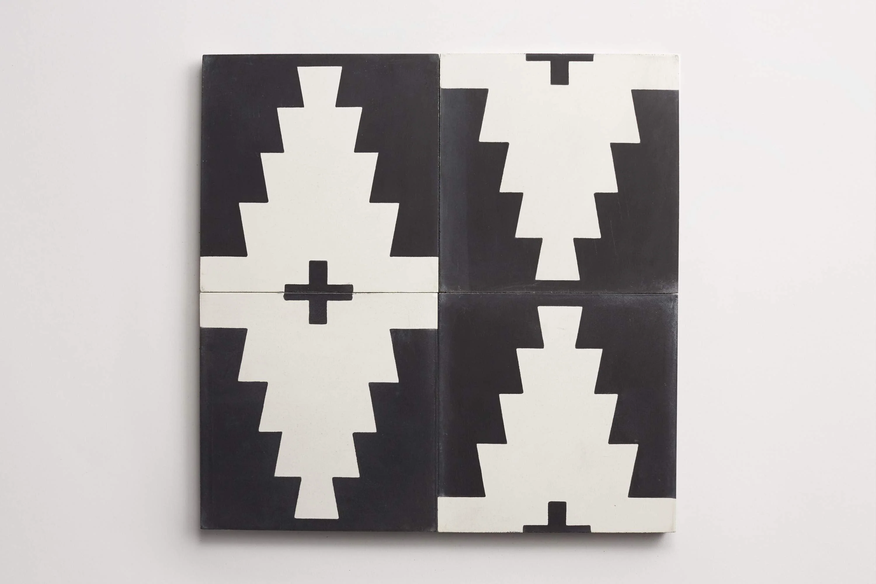 cement | new west pattern nine | black + white ~ 8"x8"x⅝" - Image 3