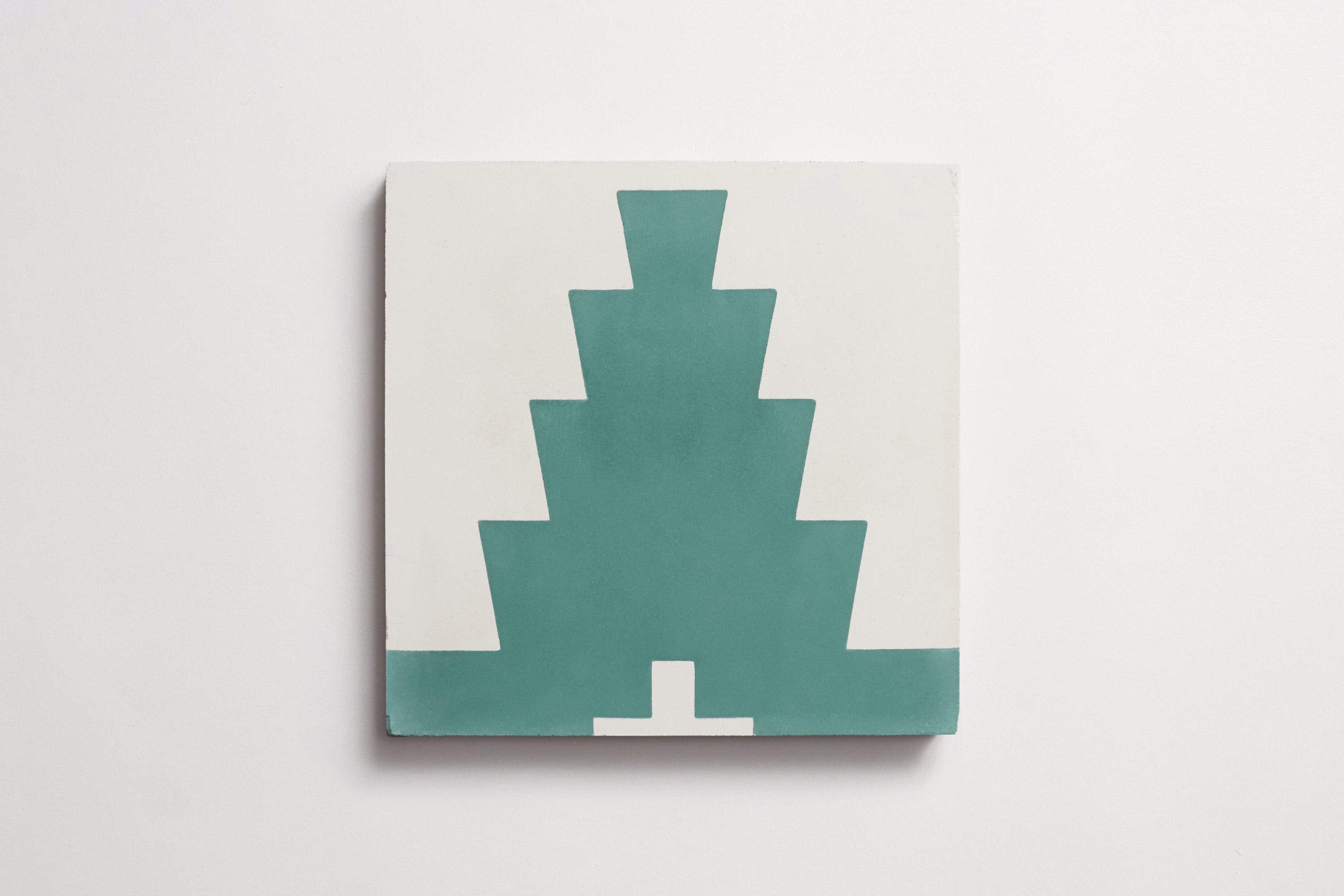 cement | new west pattern nine | kelly + white ~ 8"x8"x⅝" - Image 3