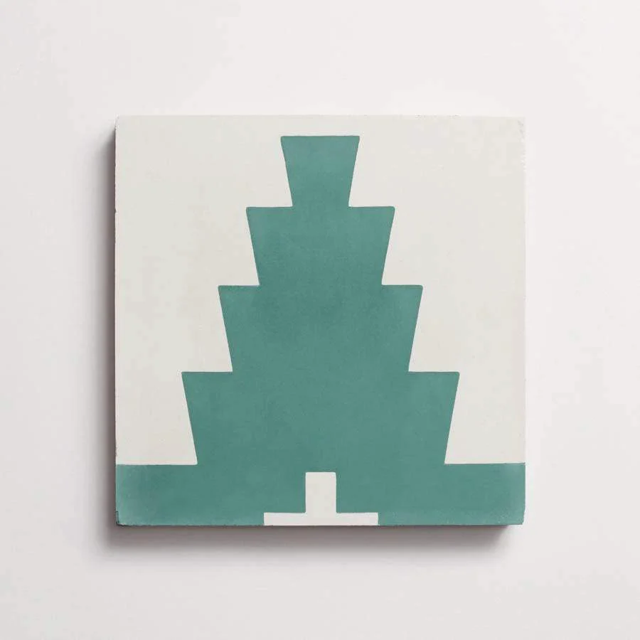 cement | new west pattern nine | kelly + white ~ 8"x8"x⅝" - Image 4