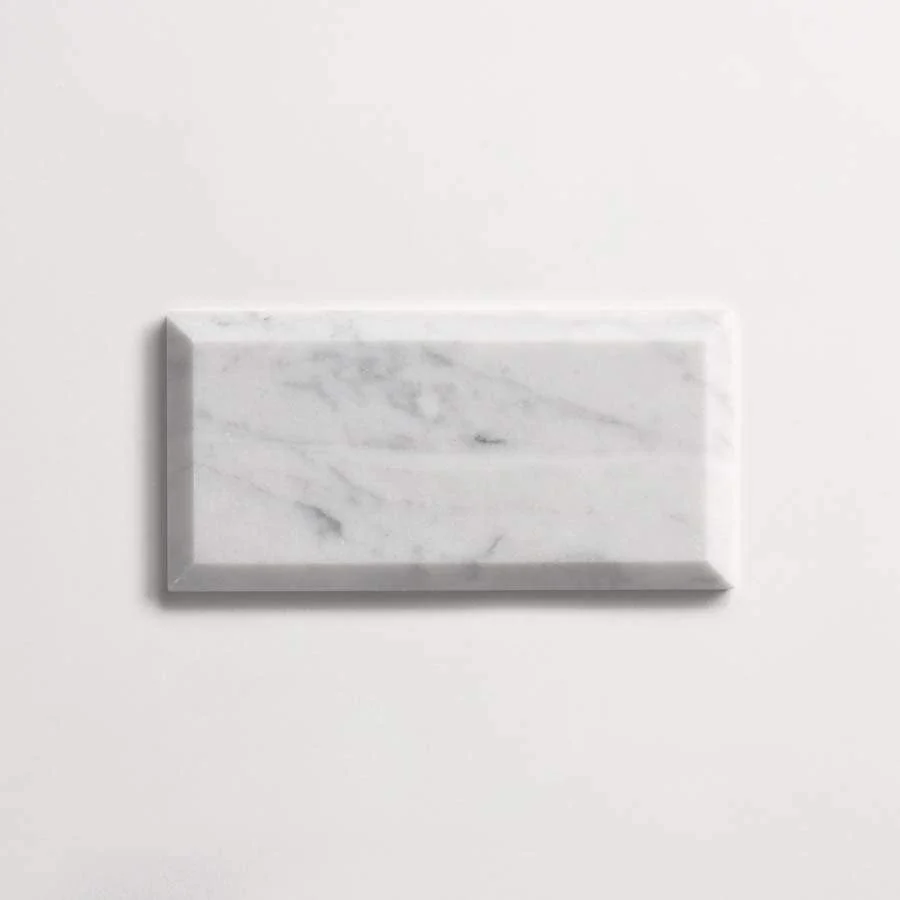 clé carrara | beveled subway ~ 3"x6"x⅜" - Image 4