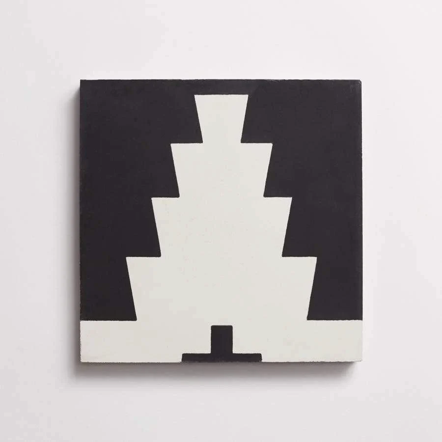 cement | new west pattern nine | black + white ~ 8"x8"x⅝" - Image 4