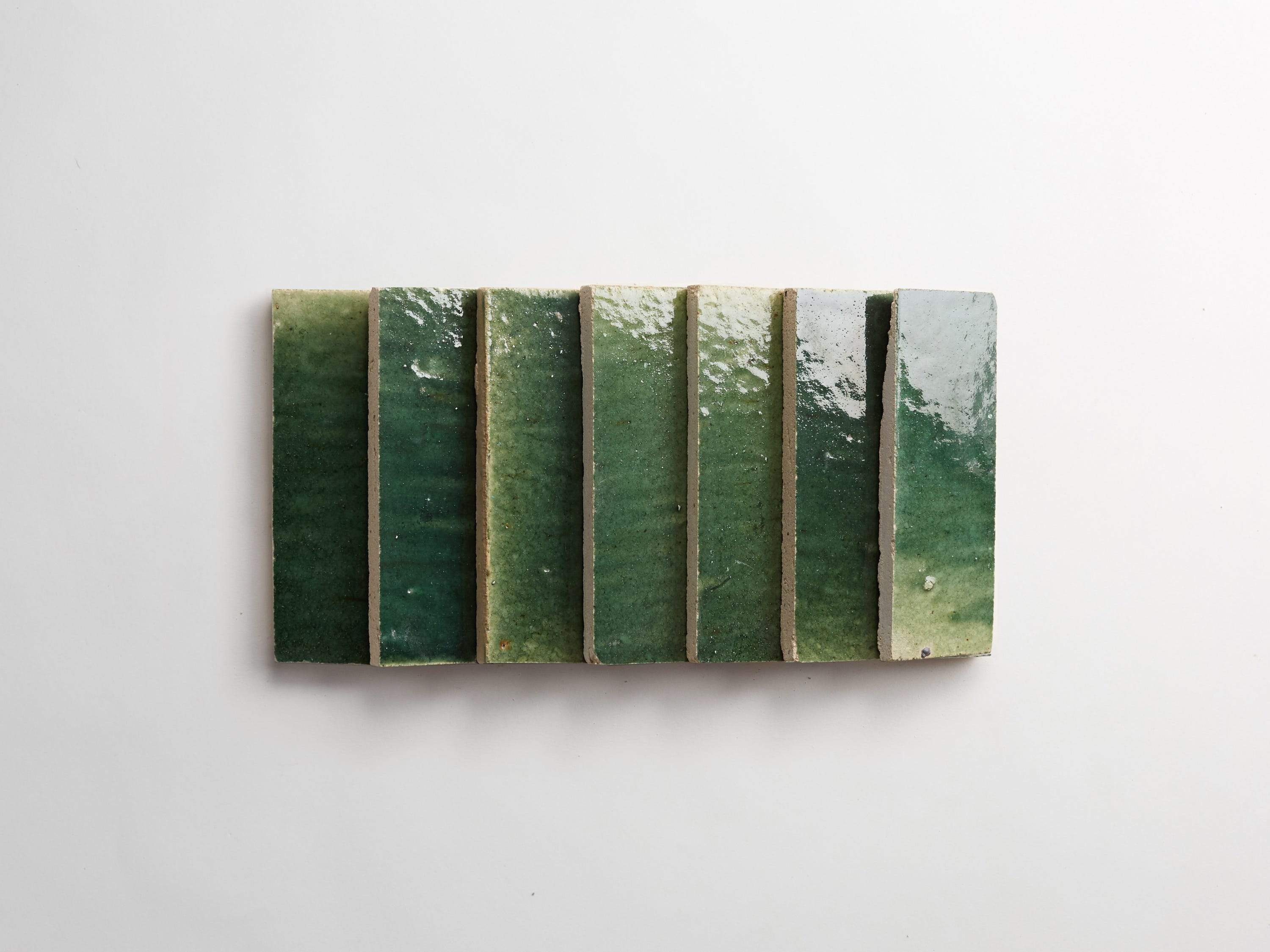 eastern earthenware | raw emerald | baguette | march 2021 ~ 2"x6"x0.375" - Image 3