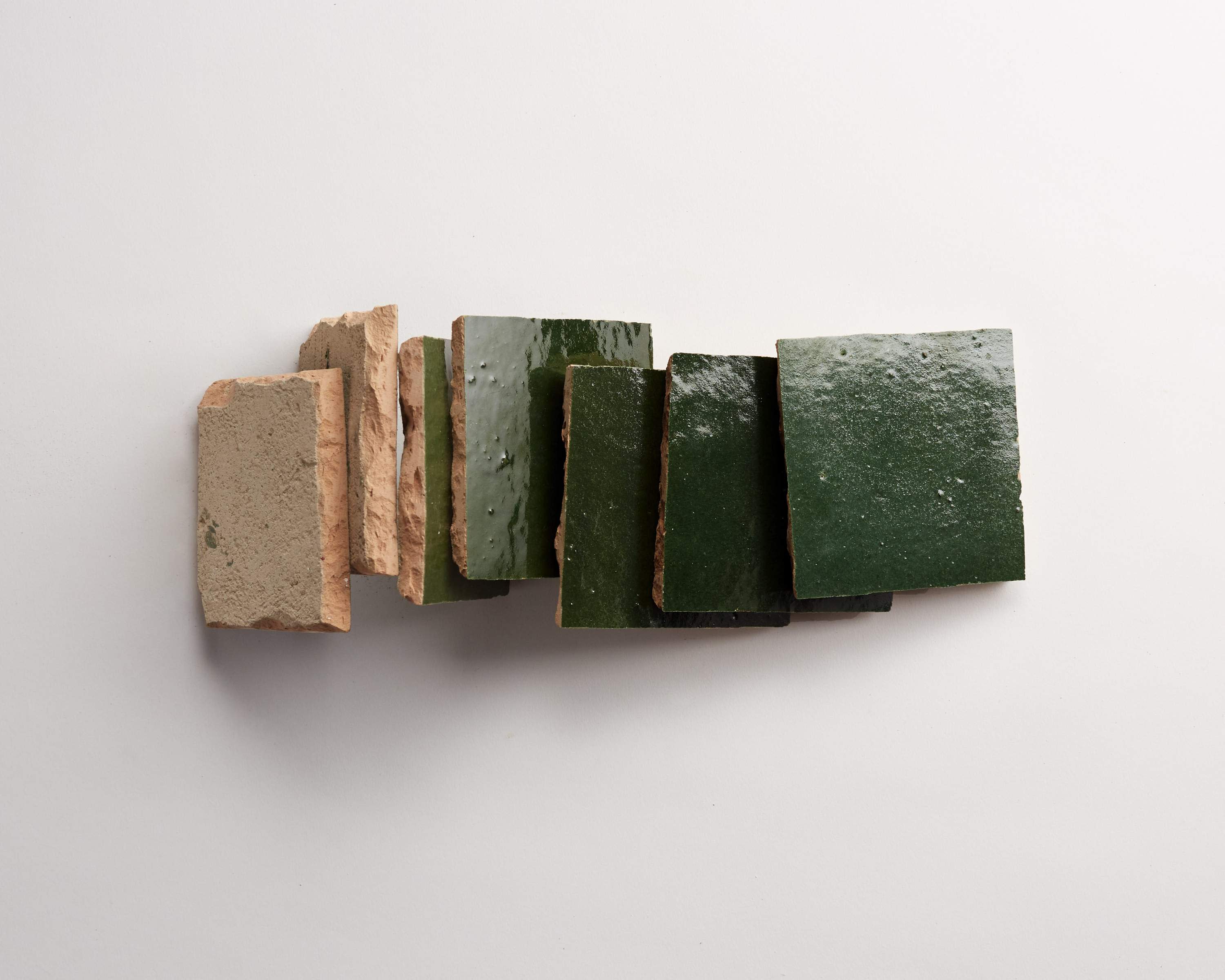 zellige | cindered olive | square ~ 4"x4"x⅜" - Image 5