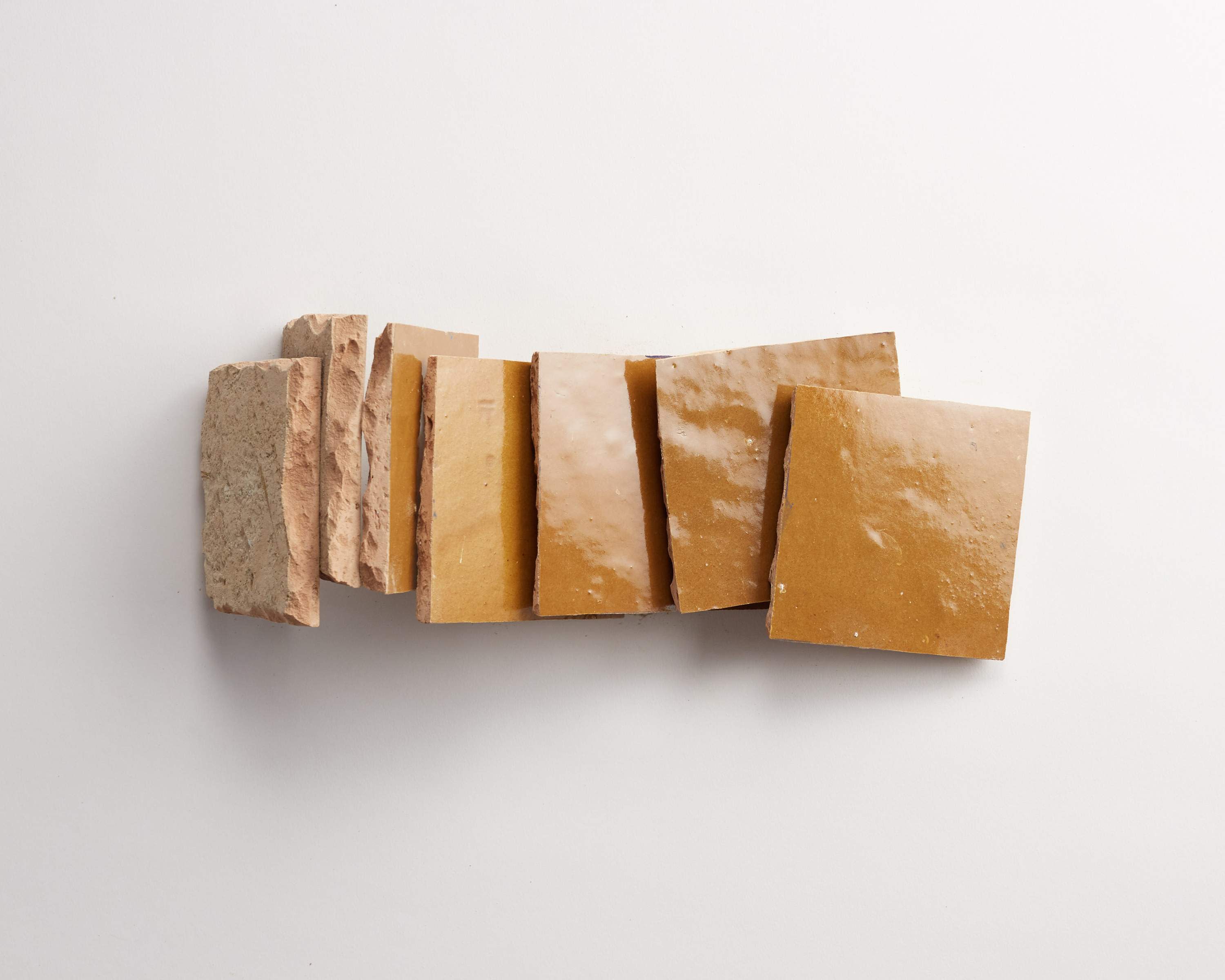 zellige | golden henna | square ~ 4"x4"x⅜" - Image 5