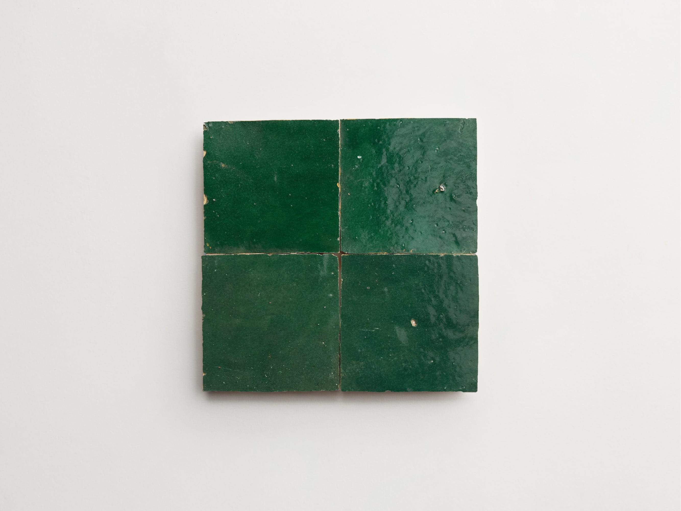 zellige | secret lagoon | square ~ 4"x4"x⅜" - Image 3