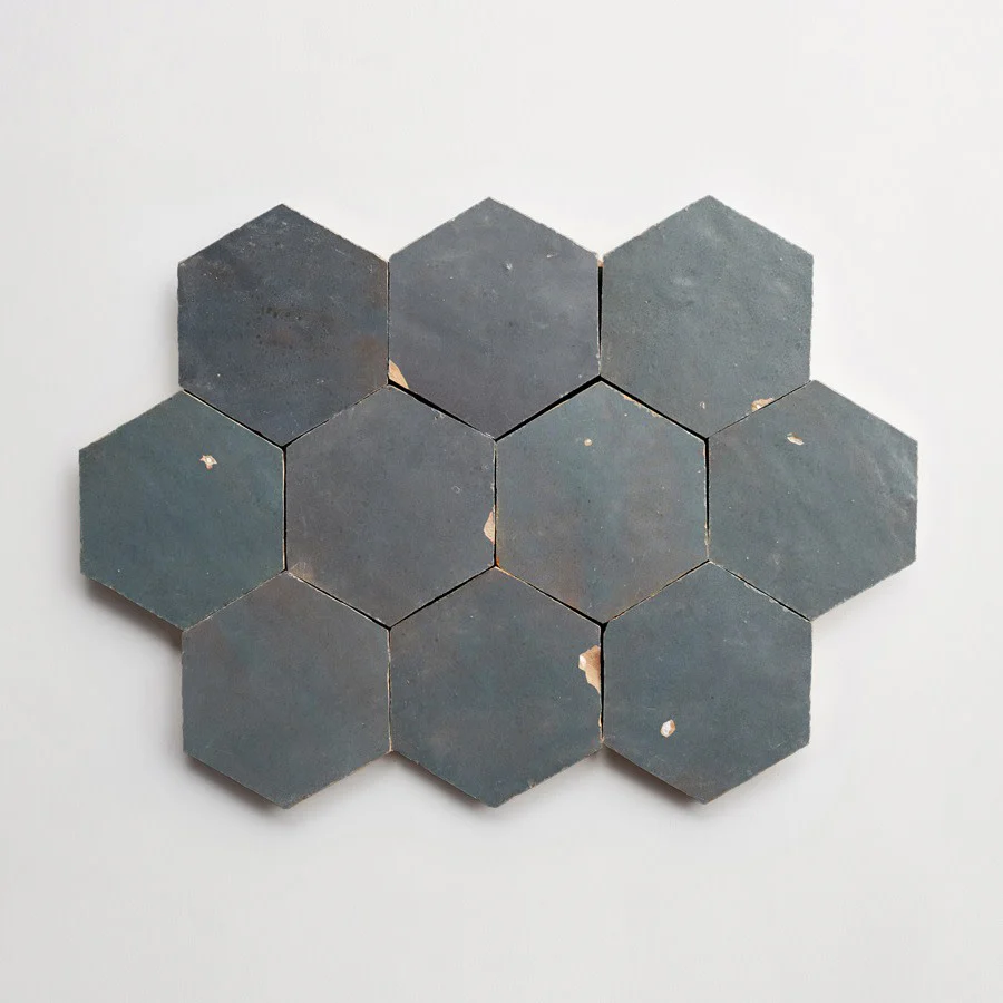 zellige | tempered steel | hex ~ 3½"x4"x⅜" - Image 6